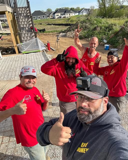 Custom Concrete Services crew finishing a fresh pour